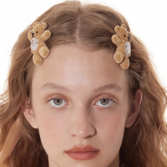 GREETING BEAR GEMSTONE HAIR CLIP - Picture 3 of 9